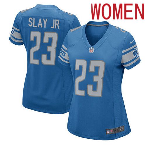 Women Detroit Lions 23 Darius Slay Nike Blue Player Game NFL Jersey